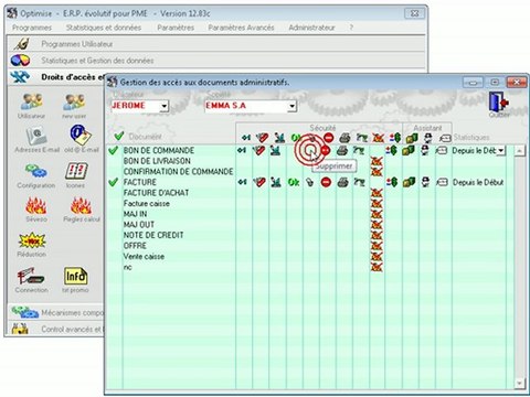 Accès documents: Présentation Optimizze - ERP - V12