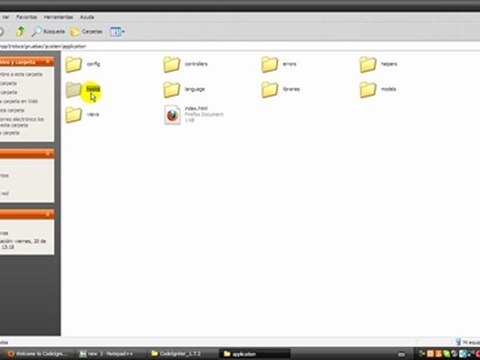 Trabajar con Codeigniter Framework de PHP parte 1 de 2