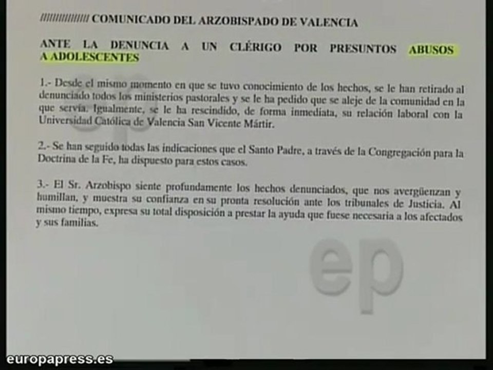 Detienen a un cura por presuntos abusos sexuales