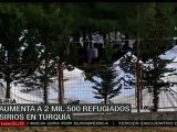 Al menos 2500 sirios han huído a Turquía