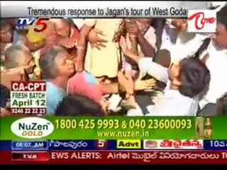 Tremendous response to Jagan's tour of West Godavari