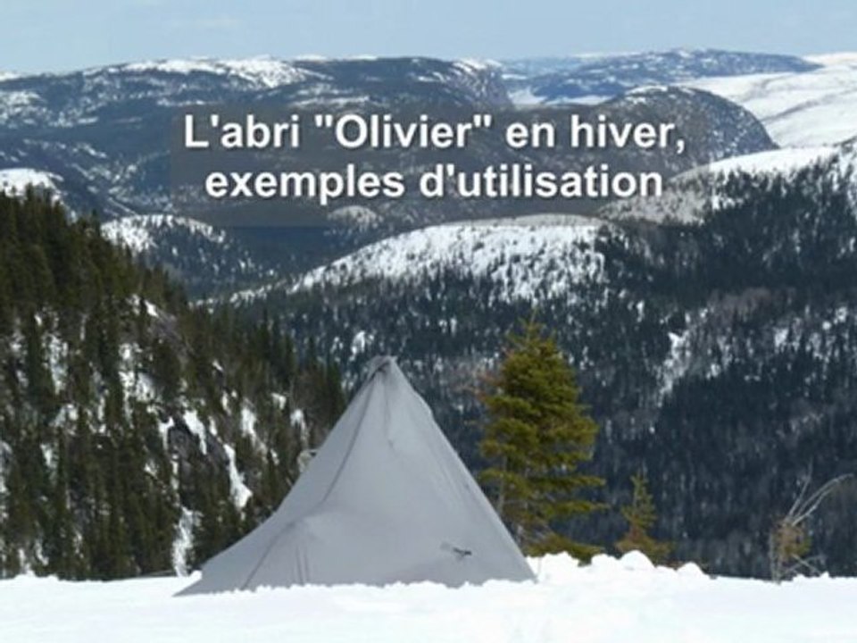 Abri olivier dans la neige