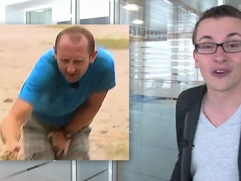 Du roller sur un toboggan. Fail