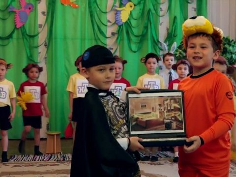 НТВ приехало на ремонт избушки зайца -выпускной в детском саду
