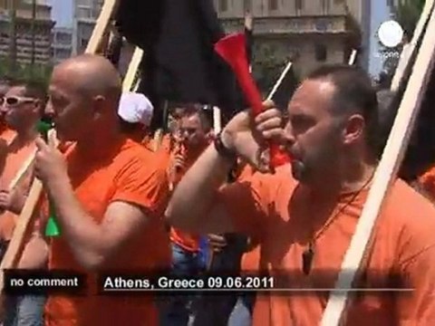 Greek workers in new protest against cuts - no comment
