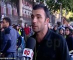 Ciclistas retenidos entre Cibeles y Atocha