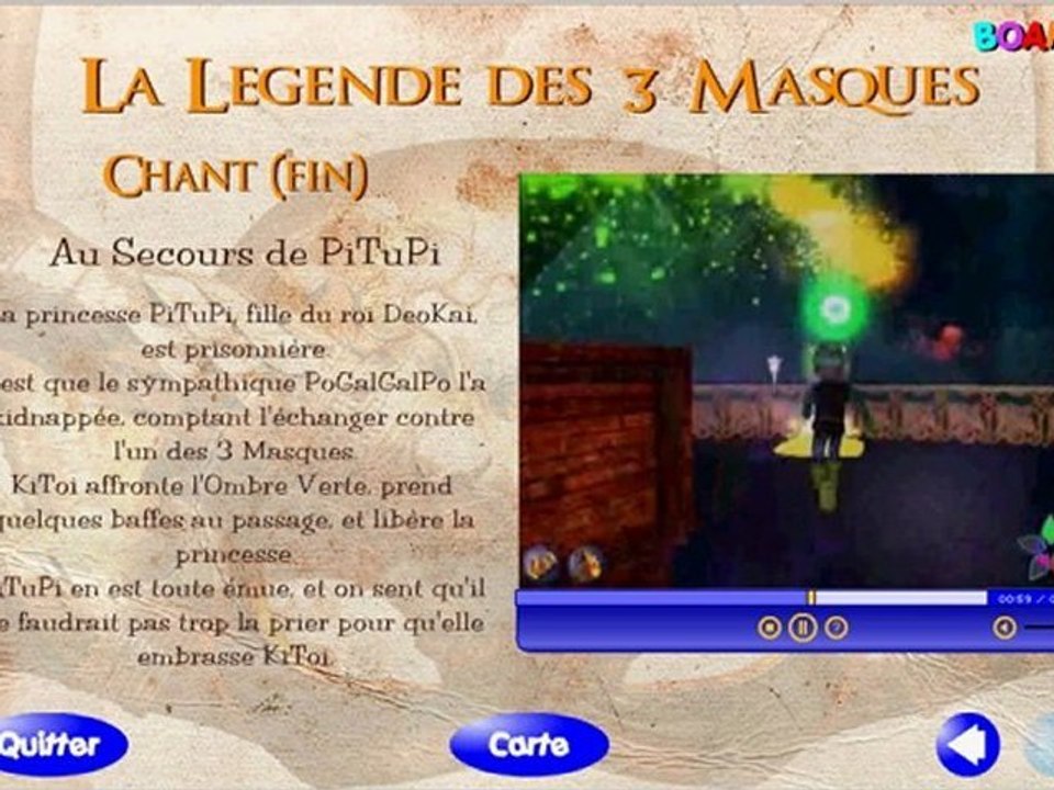 La legende des 3 masque