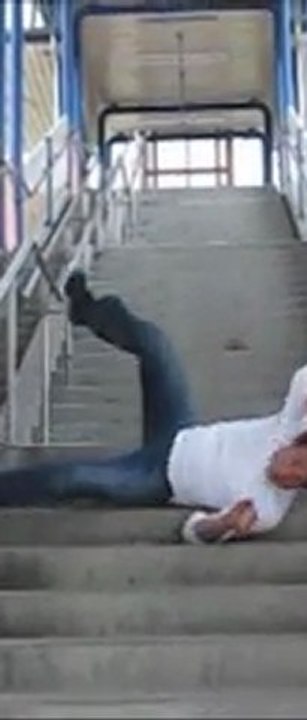 jumping in the stairs