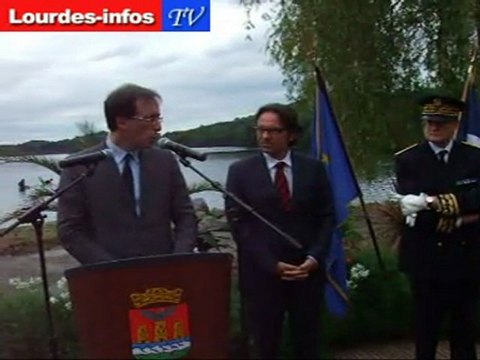 Inauguration du site de l'Embarcadère par J-P Artiganave maire de Lourdes
