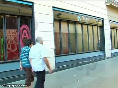 Indicentes entre piquetes y comerciantes en Barcelona