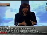 Cristina Fernández destaca éxito de su política de vivien