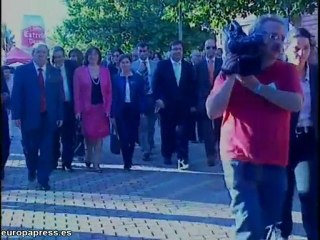 Espinosa visita feria Zafra (Badajoz)