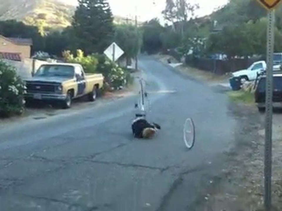 Wheelie Fail mit dem Fahrrad Fail