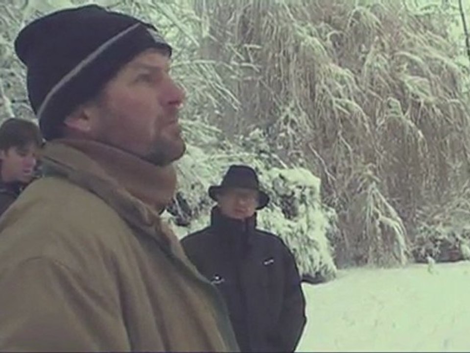 Hortillonnages Amiens 2011,  Identification des parcelles dans la neige et la glace le 20 decembre 2010