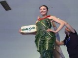 Chinese Actress Wears Lettuce to Promote Vegetarian Diet