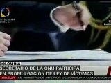 Juan Manuel Santos promulga Ley de Reparación de Víctimas