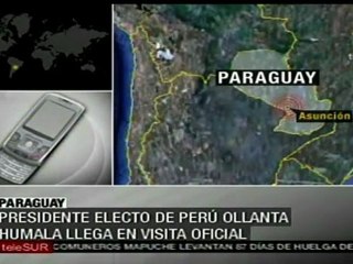 Ollanta Humala se reunirá con presidente Lugo en Asunción