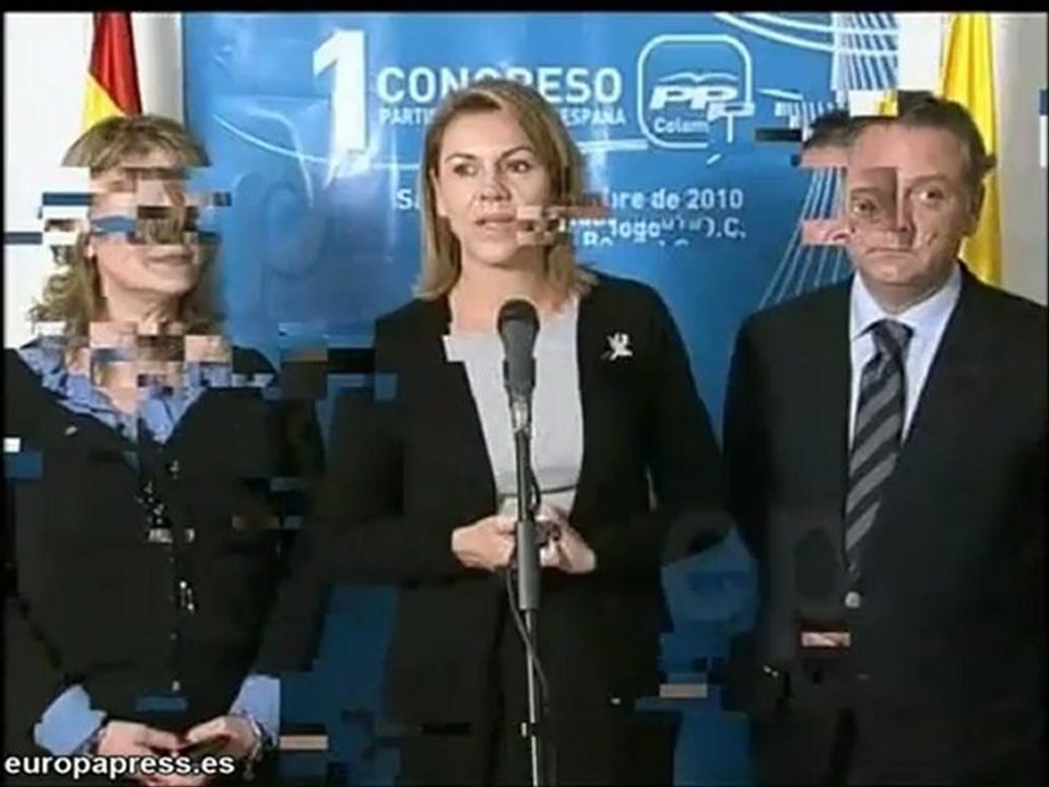 Cospedal en un congreso del PP en Bogotá