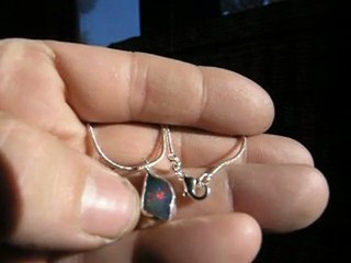 sun lit opal pendant