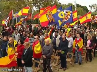 Homenaje a la bandera en Barcelona
