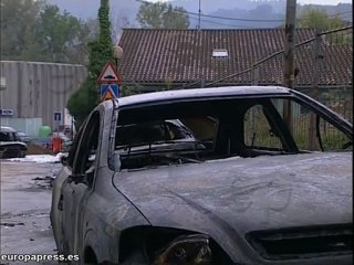 Quema de coches en Bilbao