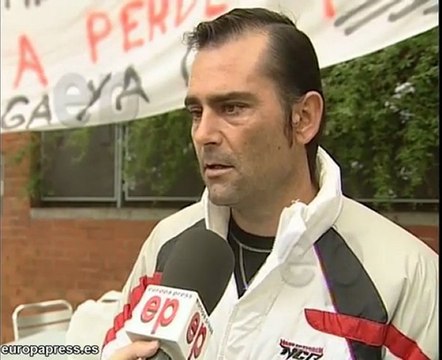 Trabajadores acampados en una obra en Sevilla