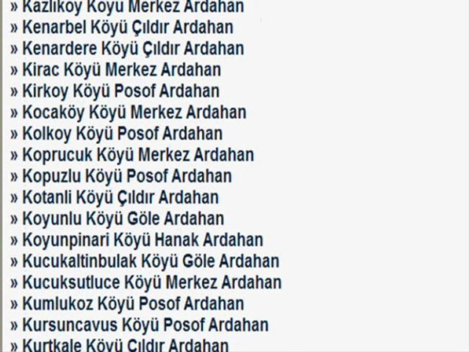 ARDAHAN KÖYLERİ KÖY LİSTESİ + ardahan türküsü @ MEHMET ALİ ARSLAN Videos