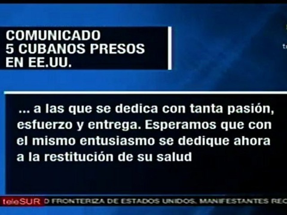 Antiterroristas cubanos envían mensaje al presidente Cháve
