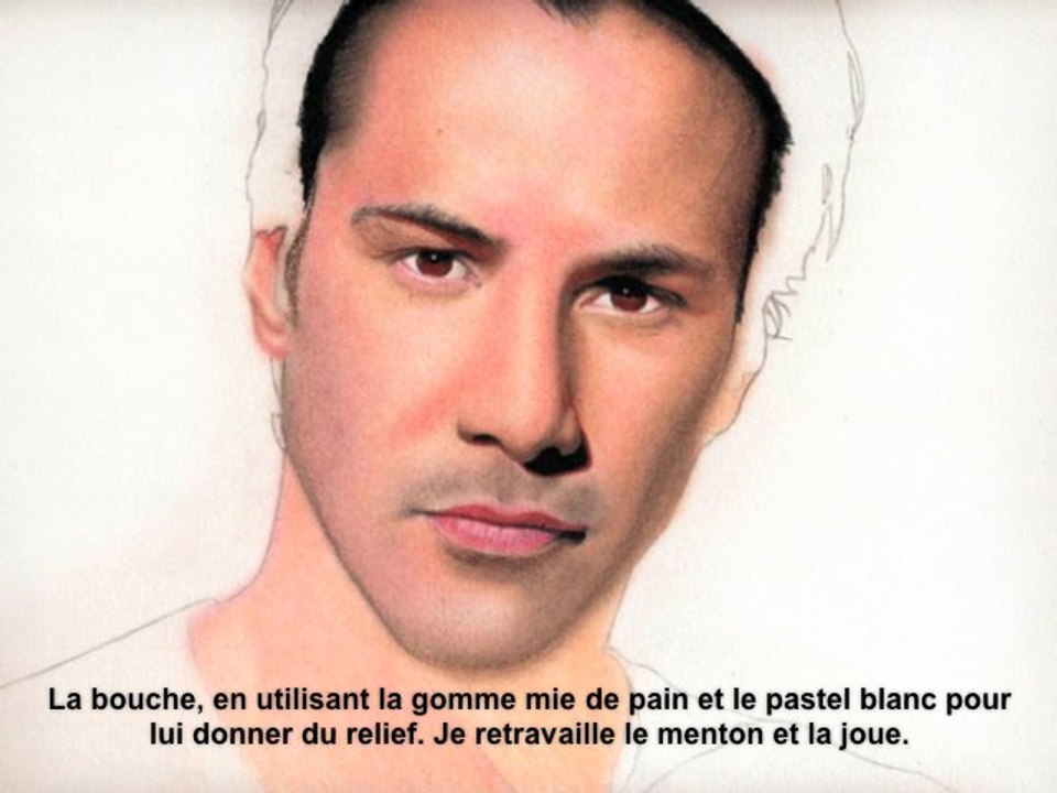 Drawing portrait of Keanu Reeves