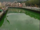 Aparecen varios rios y fuentes de Euskadi teñidos de verde