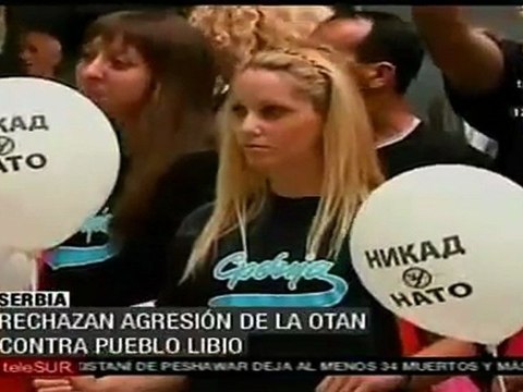 Serbios rechazan intervención de la OTAN en Libia