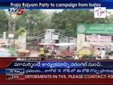 Praja Rajyam Party to campaign from today