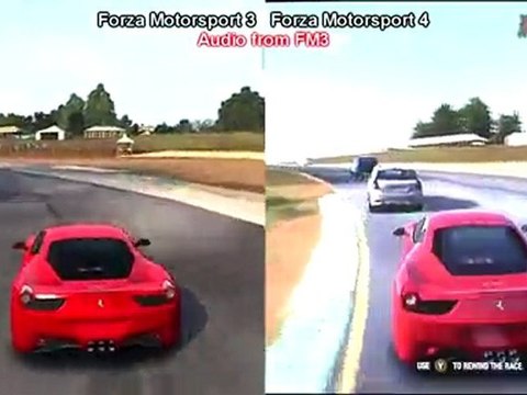 Forza Motorsport 3 vs Forza Motorsport 4 - Road Atlanta Quick Comparison
