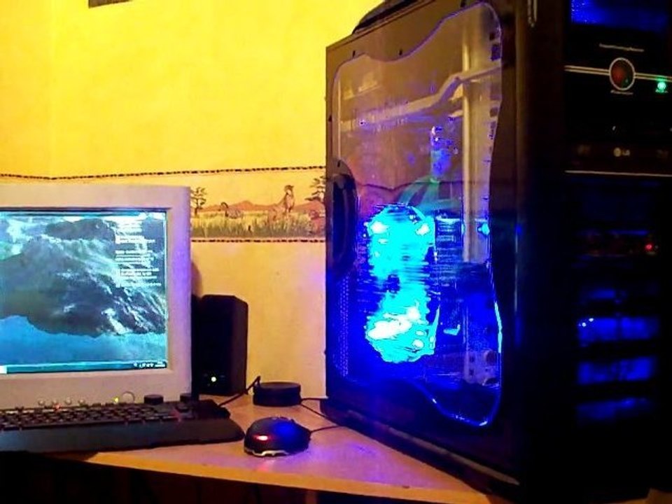 presentation et test du PC gamer extreme X ++ avec watercooling interne et SLI de GTX 480 sous Nvidia isles et everest pour le controle