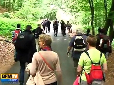 Arnaud Montebourg gravit le mont Beuvray