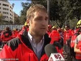 300 bomberos se manifiestan contra  Interior