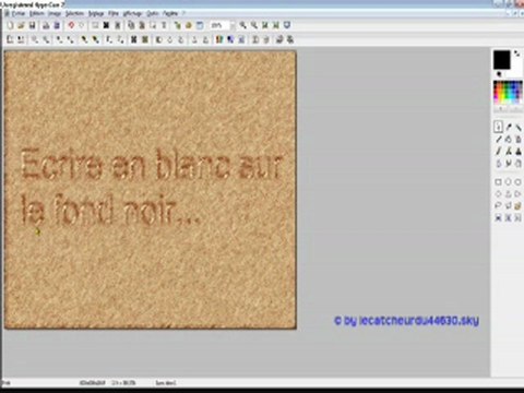 Tutoriel pour écrire sur le sable avec PhotoFiltre
