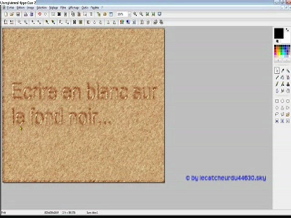 Tutoriel pour écrire sur le sable avec PhotoFiltre