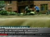 LLuvias provocan más de 100 muertes en China