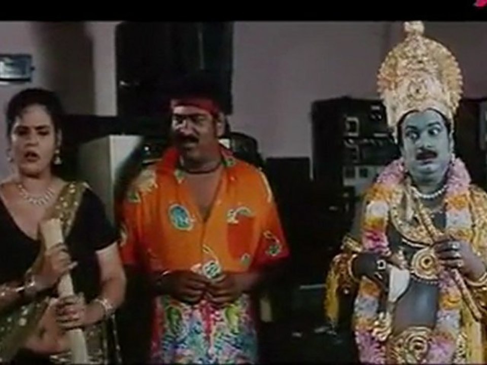 Raghu Babu romance with a girl in theatre - Comedy scene from Telugu Movie