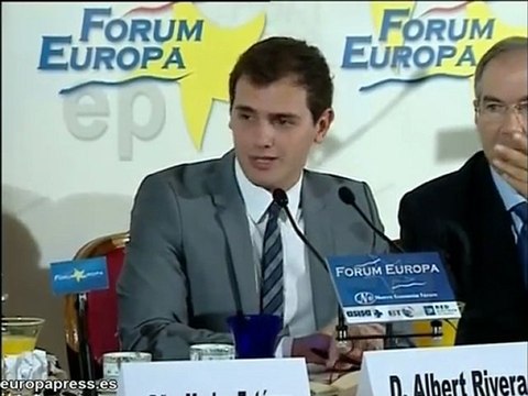 Rivera (C's) acude a un desayuno informativo