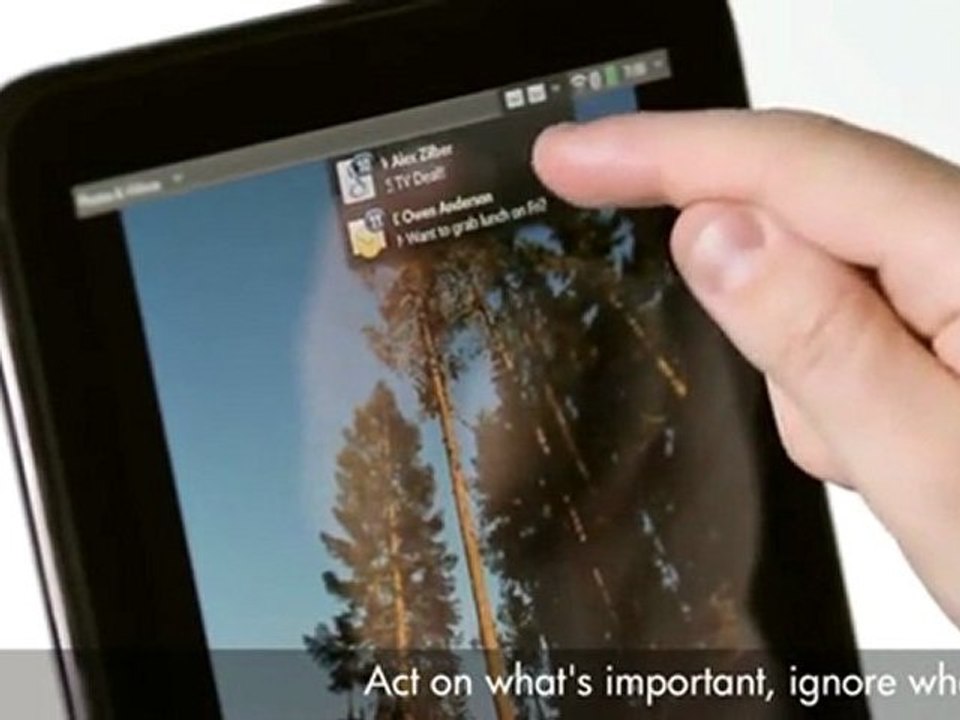 HP TouchPad - Notifications