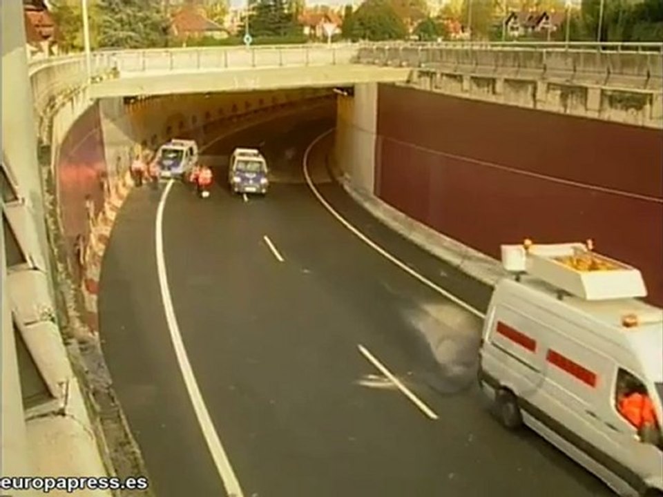 Accidente de trafico en el túnel de Artaza