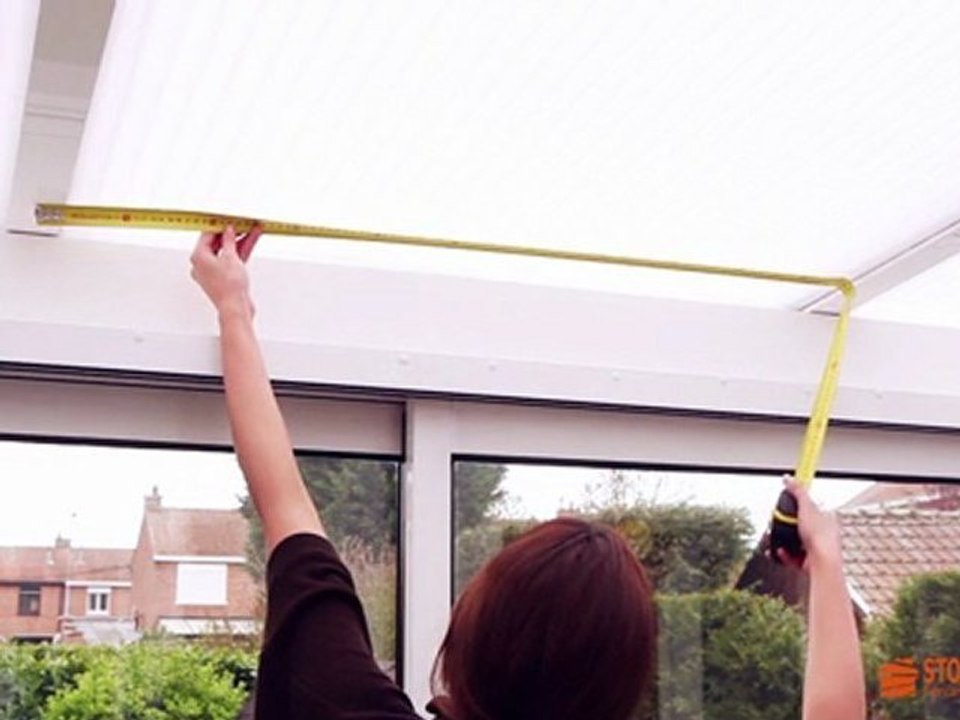 Store velum pour véranda - Prise de mesure