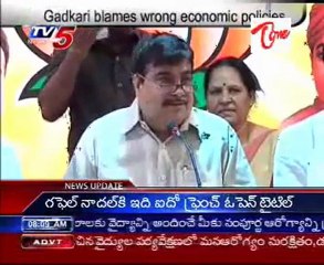 Gadkari blames wrong economic policies