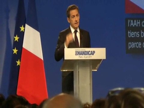 « En 2012 l’AAH sera 25% plus élevée qu’en 2007 » - Nicolas Sarkozy, Président de la République