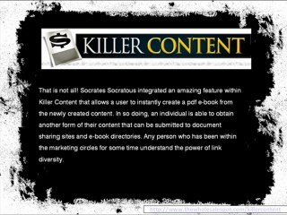 Killer Content Delivering Unlimited Amounts of Unique High Quality Web Content