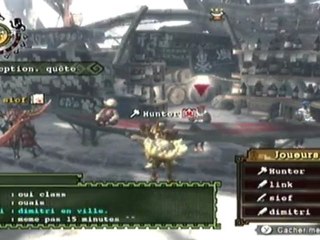 Détente ( et epic fail XD ) sur Monster Hunter Tri avec Sief et Link