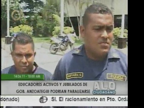 Protesta educadores en Anzoátegui