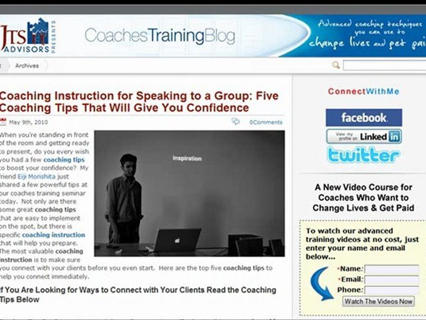 Blog Review- Coaches Training Blog